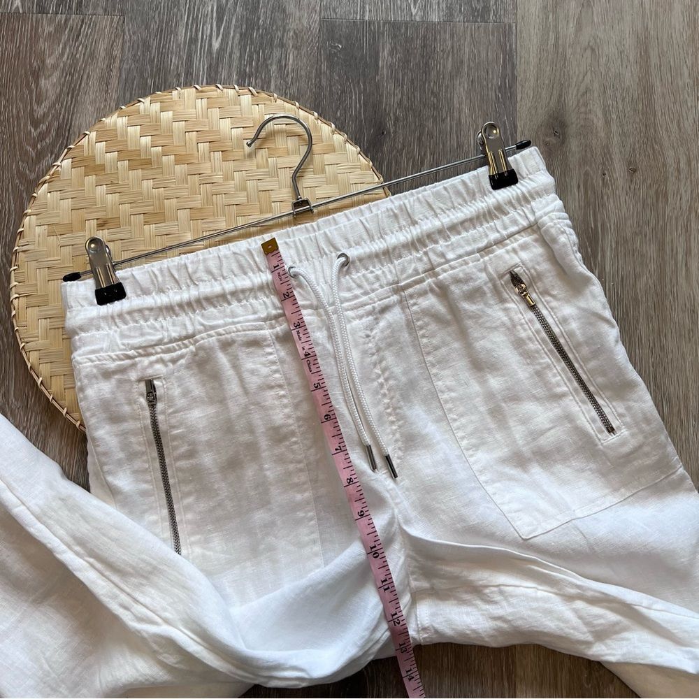 Athleta cabo linen jogger Lilly white womens size 8‎ - Picture 4 of 9